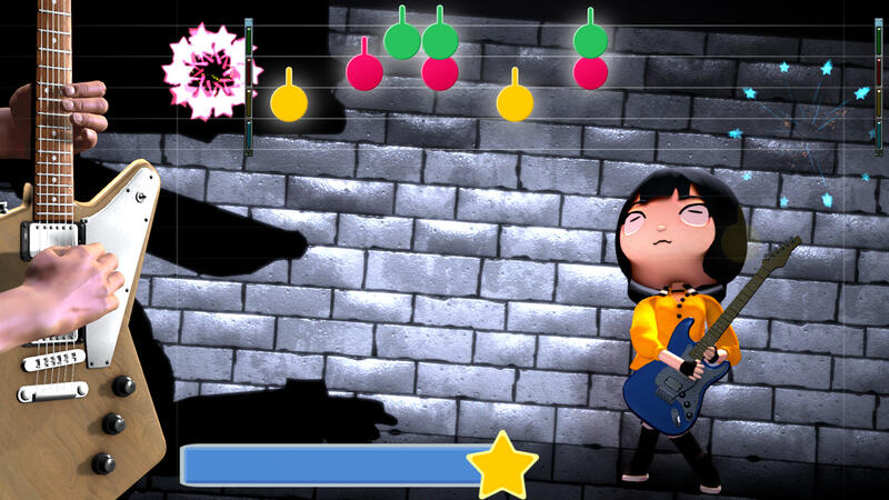 Starstruck: Hands of Time Screenshot Starstruck: Hands of Time Screenshot showing Dawn playing guitar